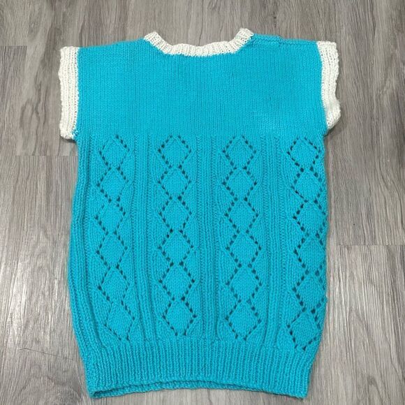 Vintage 80s Knit Winter Themed Sweater Top - Picture 3 of 6